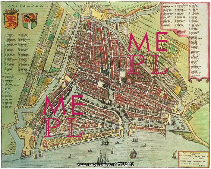 : Map of Rotterdam - 1649 : Map of Rotterdam - 1649