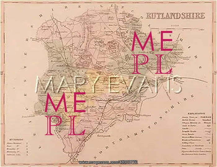  : MAP / RUTLANDSHIRE C1857