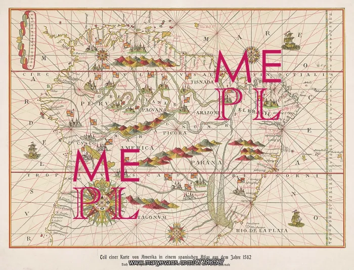 : MAP / S AMERICA 1582 : MAP / S AMERICA 1582