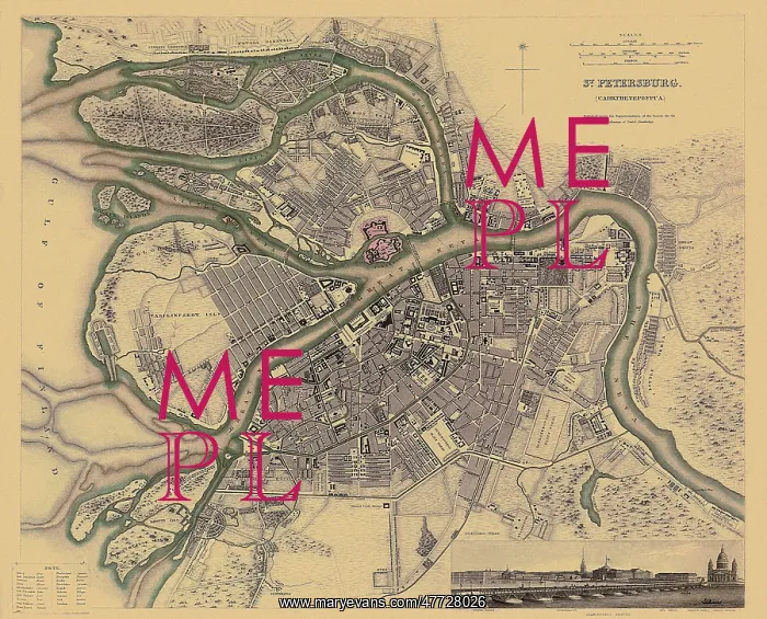  : Map of Saint Petersburg 1834