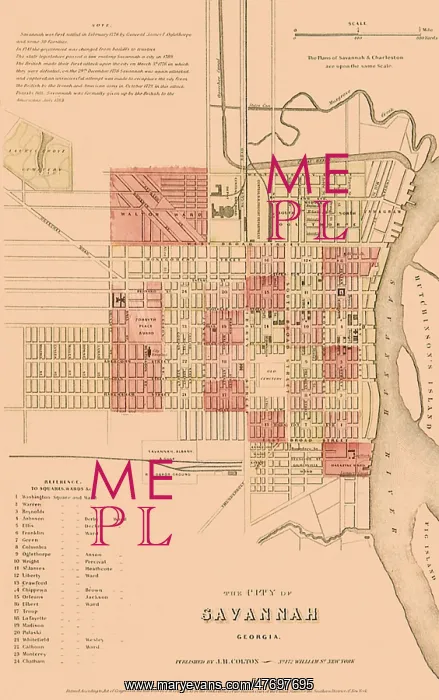 : Map of Savannahnon1865 : Map of Savannahnon1865