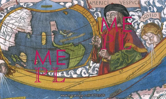 : Map showing Amerigo Vespucci 1507 : Map showing Amerigo Vespucci 1507