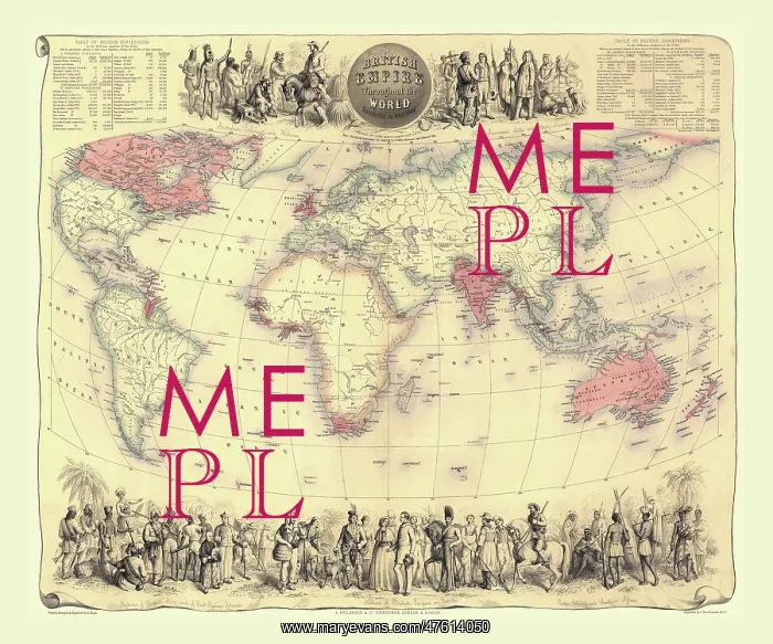 : Map showing the British Empire througout the World : Map showing the British Empire througout the World