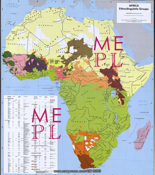 : Map showing ethnology and linguistic groups ? : Map showing ethnology and linguistic groups ?