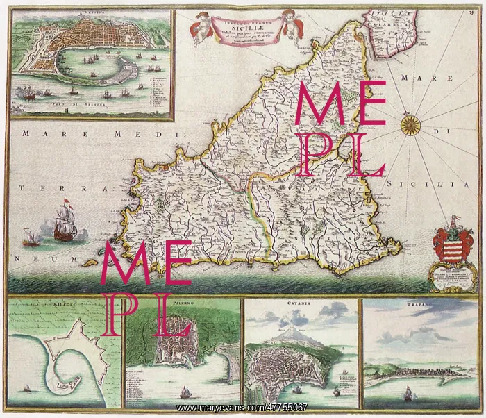  : Map of Sicily 1670
