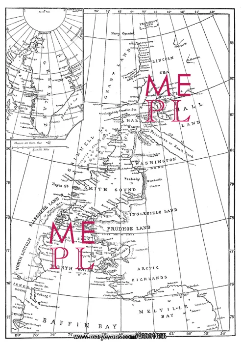 : Map of Smith Sound and Greenland, 1875 : Map of Smith Sound and Greenland, 1875