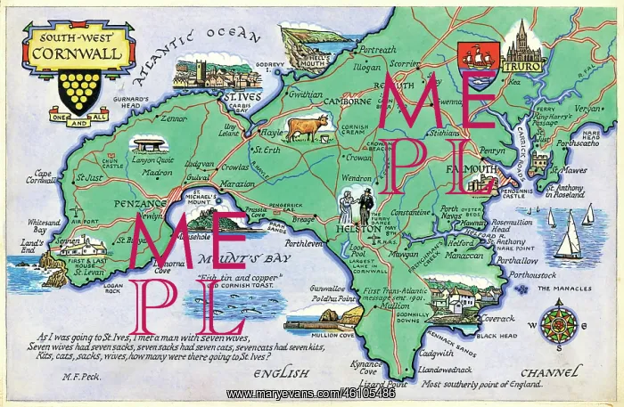  : Map - South-west Cornwall