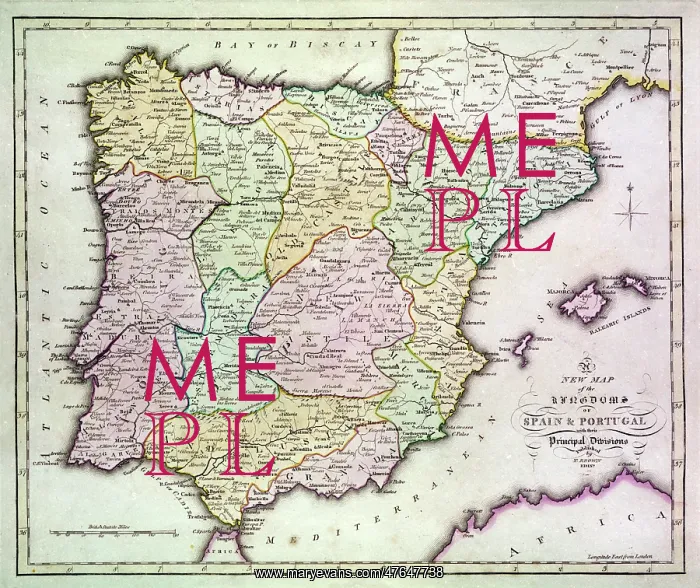 : Map of Spain and Portugal : Map of Spain and Portugal