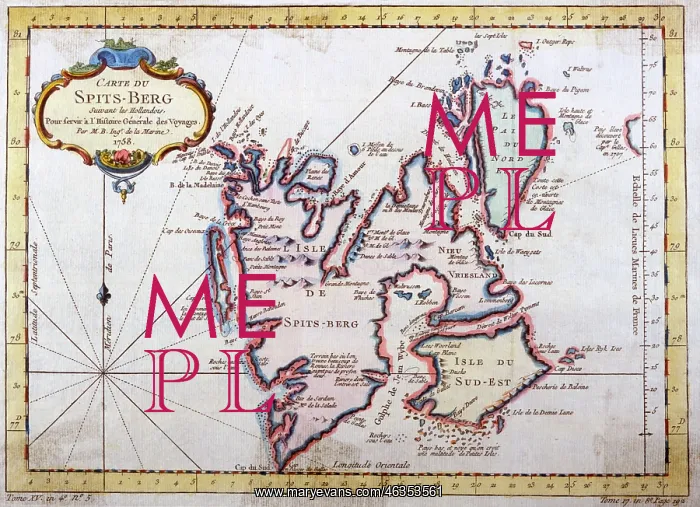  : Map of Spitsbergen, Norway
