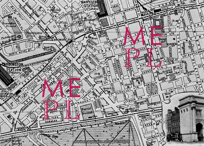  : Map of the St Marylebone area, London