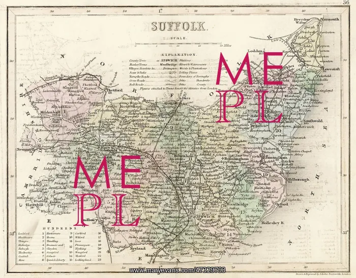  : MAP / SUFFOLK C1857