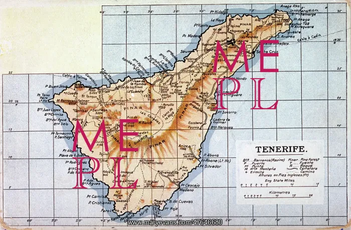 : Map of Tenerife, Canary Islands