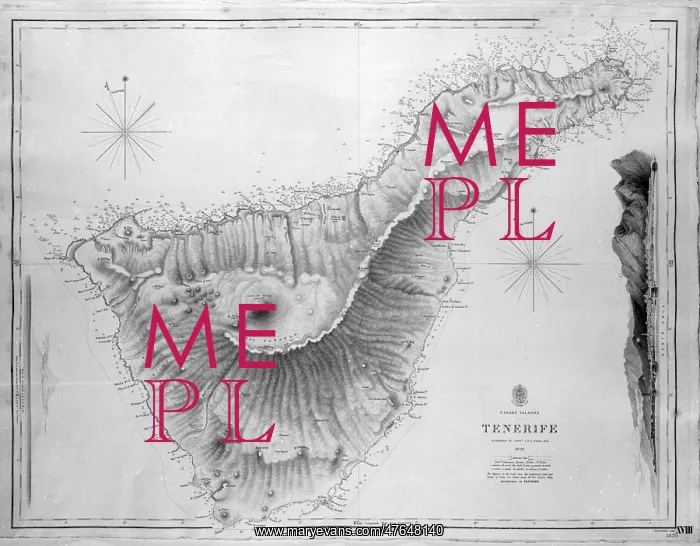 : Map of Tenerife, Canary Islands : Map of Tenerife, Canary Islands