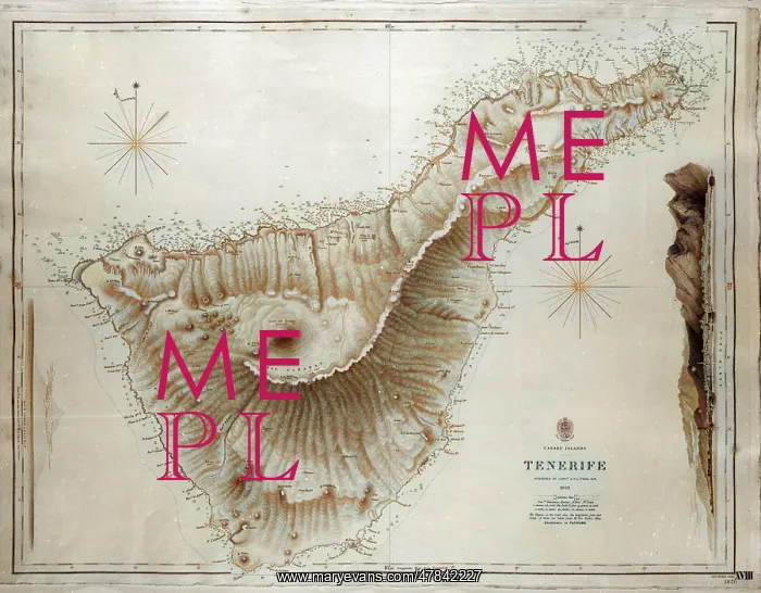 : Map of Tenerife, Canary Islands : Map of Tenerife, Canary Islands