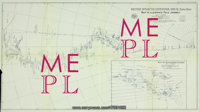 : Map of the Terra Nova journey to the South Pole : Map of the Terra Nova journey to the South Pole