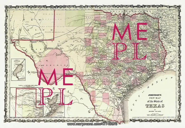  : Map of Texas 1863
