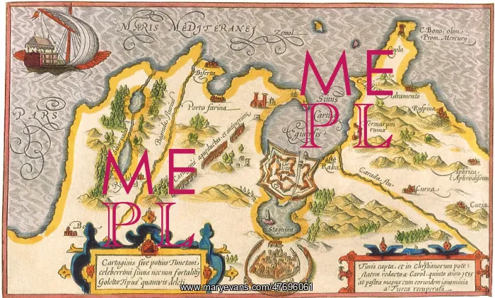  : Map of Tunis 1633