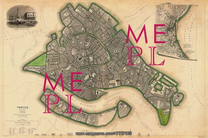  : Map of Venice 1838