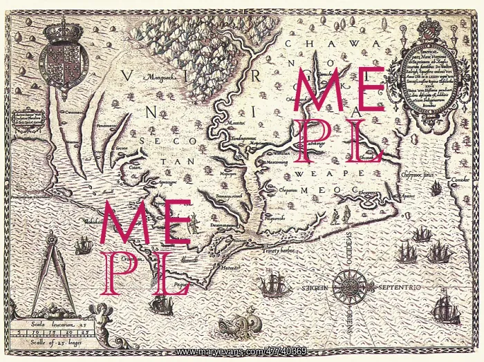  : Map of Virginia 1590