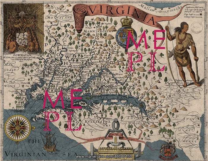 : Map of Virginia, 1624 : Map of Virginia, 1624