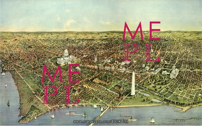 : Map of Washington D.C - 1892 : Map of Washington D.C - 1892