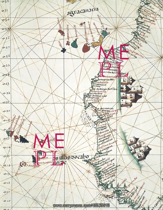 : Map of the West of African coast with the Islands : Map of the West of African coast with the Islands