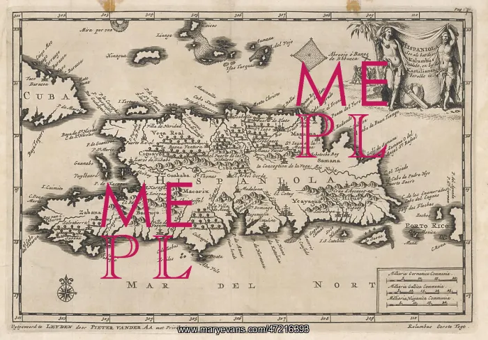 : Map - West Indies - Hispaniola : Map - West Indies - Hispaniola