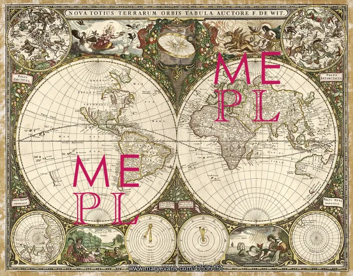 : Map of the World, 1660 : Map of the World, 1660