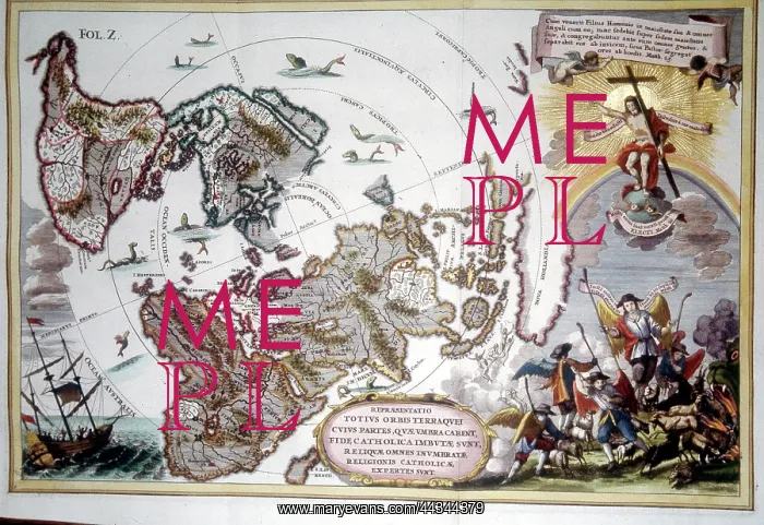 : Map of the World c. 1700 : Map of the World c. 1700