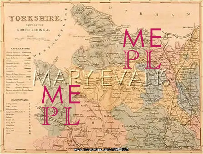 : MAP / YORKSHIRE / NORTH 1857 : MAP / YORKSHIRE / NORTH 1857