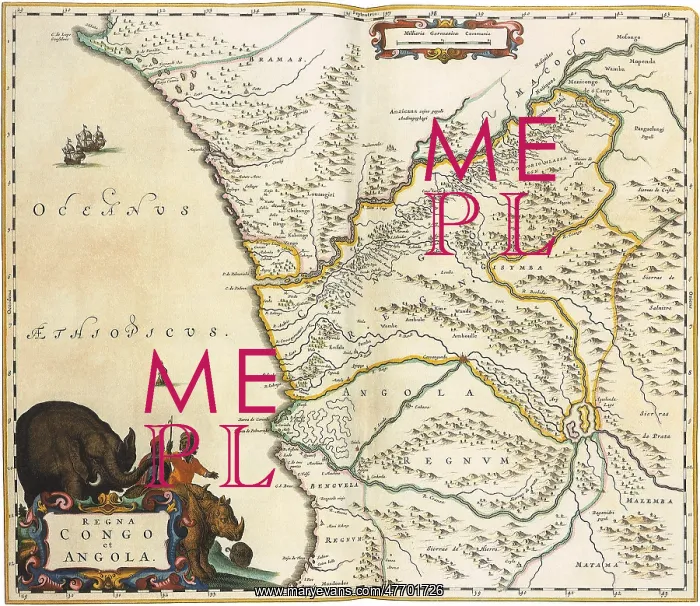 : Map of Zaire 1662 : Map of Zaire 1662
