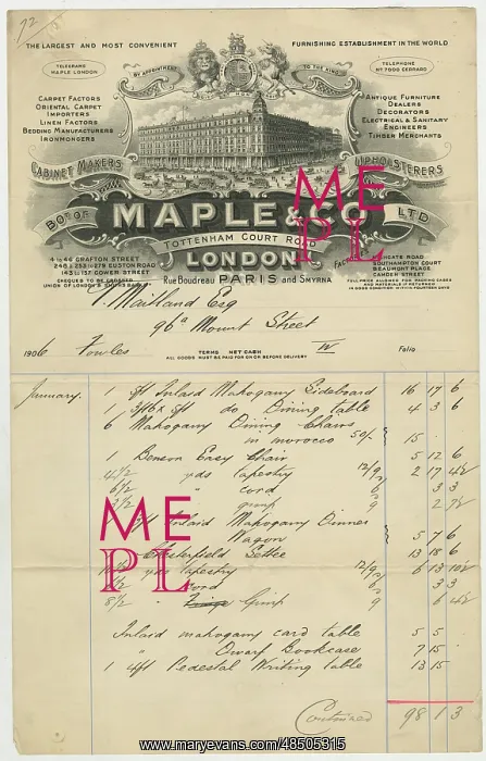  : Maple & Co, London