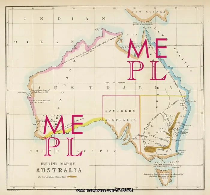 : MAPS / AUSTRALIA 1850S : MAPS / AUSTRALIA 1850S
