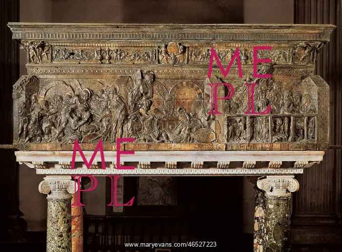 : Marble and bronze pulpit, by Donatello : Marble and bronze pulpit, by Donatello