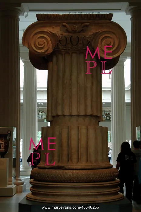 : Marble column from the Temple of Artemis at Sardis. Metropol : Marble column from the Temple of Artemis at Sardis. Metropol