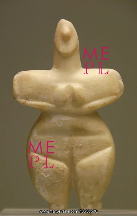 : Marble female figure. Neolithic. V millennium B.C. Greece : Marble female figure. Neolithic. V millennium B.C. Greece