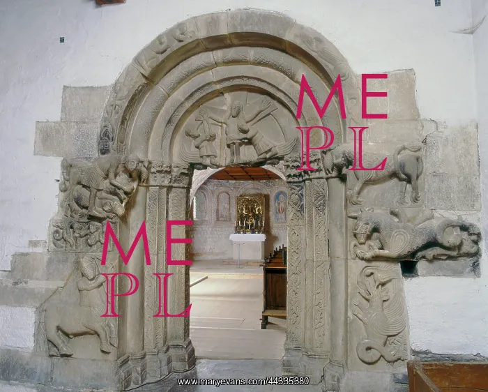 : Marble portal with animal figures : Marble portal with animal figures