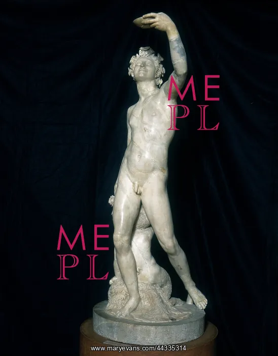 : Marble statue of Bacchus, by : Marble statue of Bacchus, by