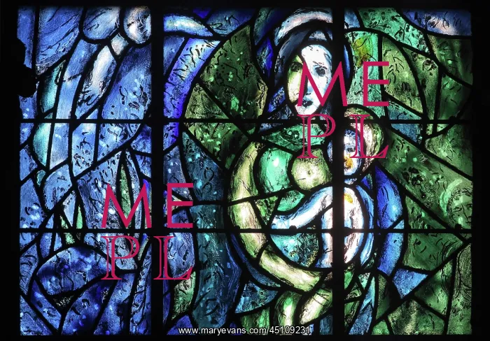 : Marc Chagall stained glass window, Cathedrale : Marc Chagall stained glass window, Cathedrale
