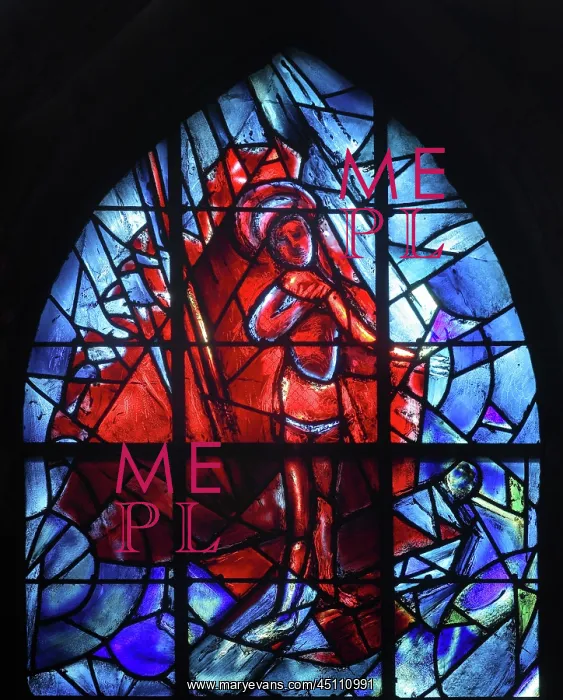 : Marc Chagall stained glass window, Cathedrale : Marc Chagall stained glass window, Cathedrale