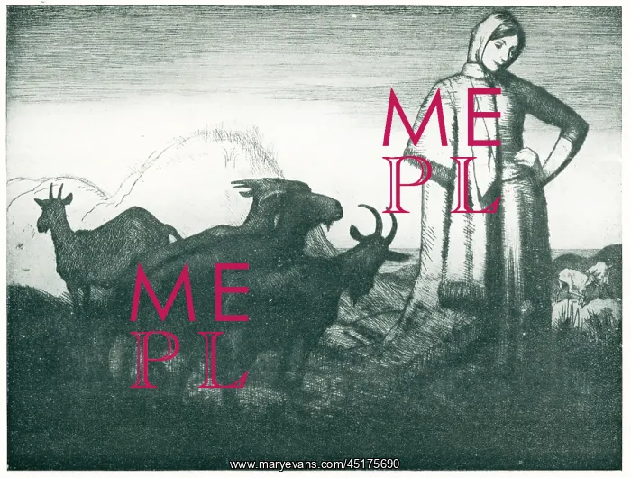 : Marcela. An etching of a woman, with one hand on her hip : Marcela. An etching of a woman, with one hand on her hip