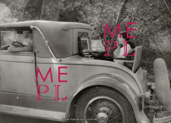 : Marceline Day in an automobile, 1927 : Marceline Day in an automobile, 1927