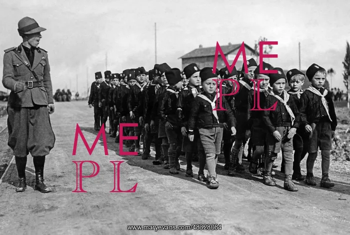: Marching Exercise for Young Boys in Fascist Italy, 1933 : Marching Exercise for Young Boys in Fascist Italy, 1933