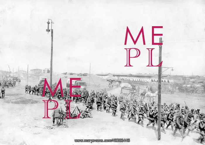 : Marching German troops in Eastern Galicia, 1917 : Marching German troops in Eastern Galicia, 1917