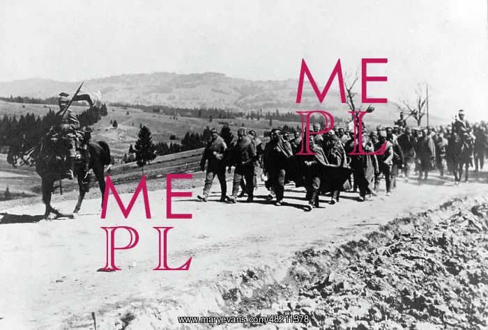  : Marching Russian prisoners of war, 1916