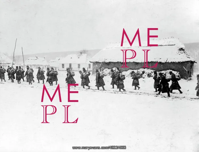 : Marching through snow, 1916 : Marching through snow, 1916