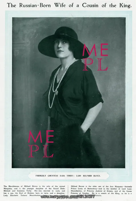 : Marchioness of Milford Haven : Marchioness of Milford Haven