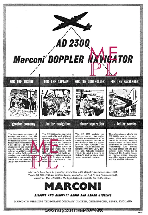 : Marconi AD2300 Doppler Navigator : Marconi AD2300 Doppler Navigator