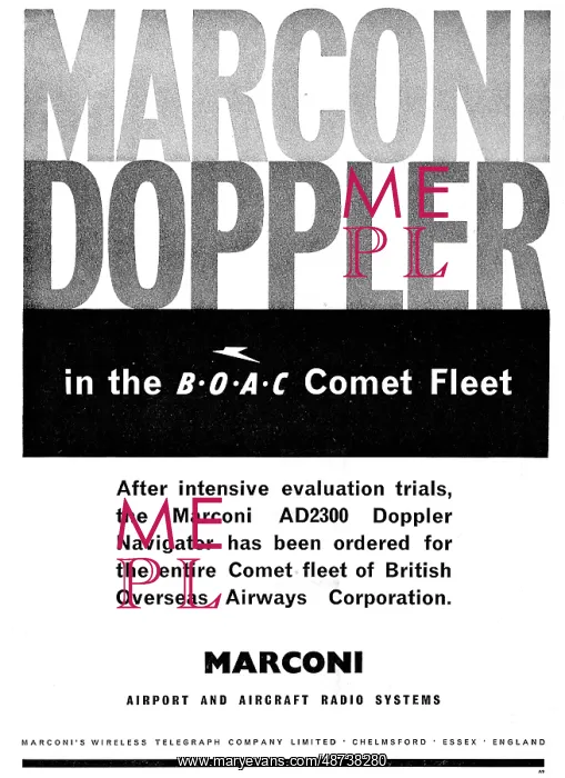 : Marconi AD2300 Doppler Navigator For BOAC's Comets : Marconi AD2300 Doppler Navigator For BOAC's Comets