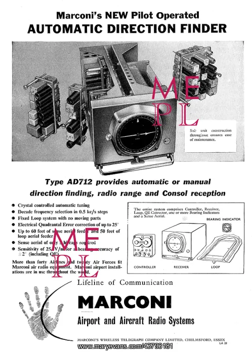 : Marconi Automatic Direction Finder (ADF) For Aircraft : Marconi Automatic Direction Finder (ADF) For Aircraft